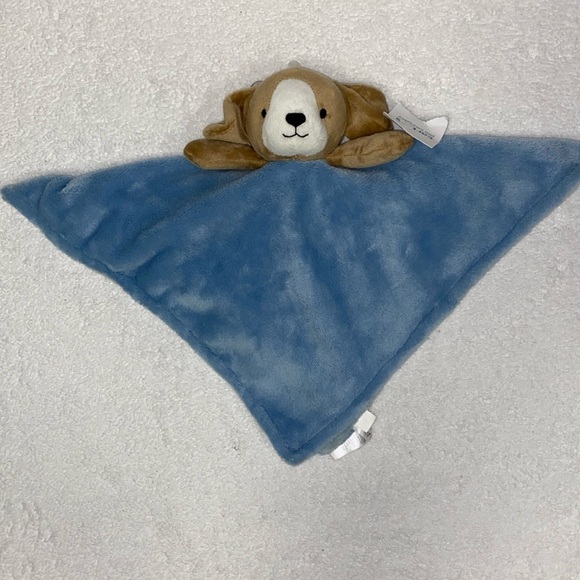 NWT Carter's Puppy Dog Lovey Security Blanket Blue with Brown Pup - Picture 1 of 7